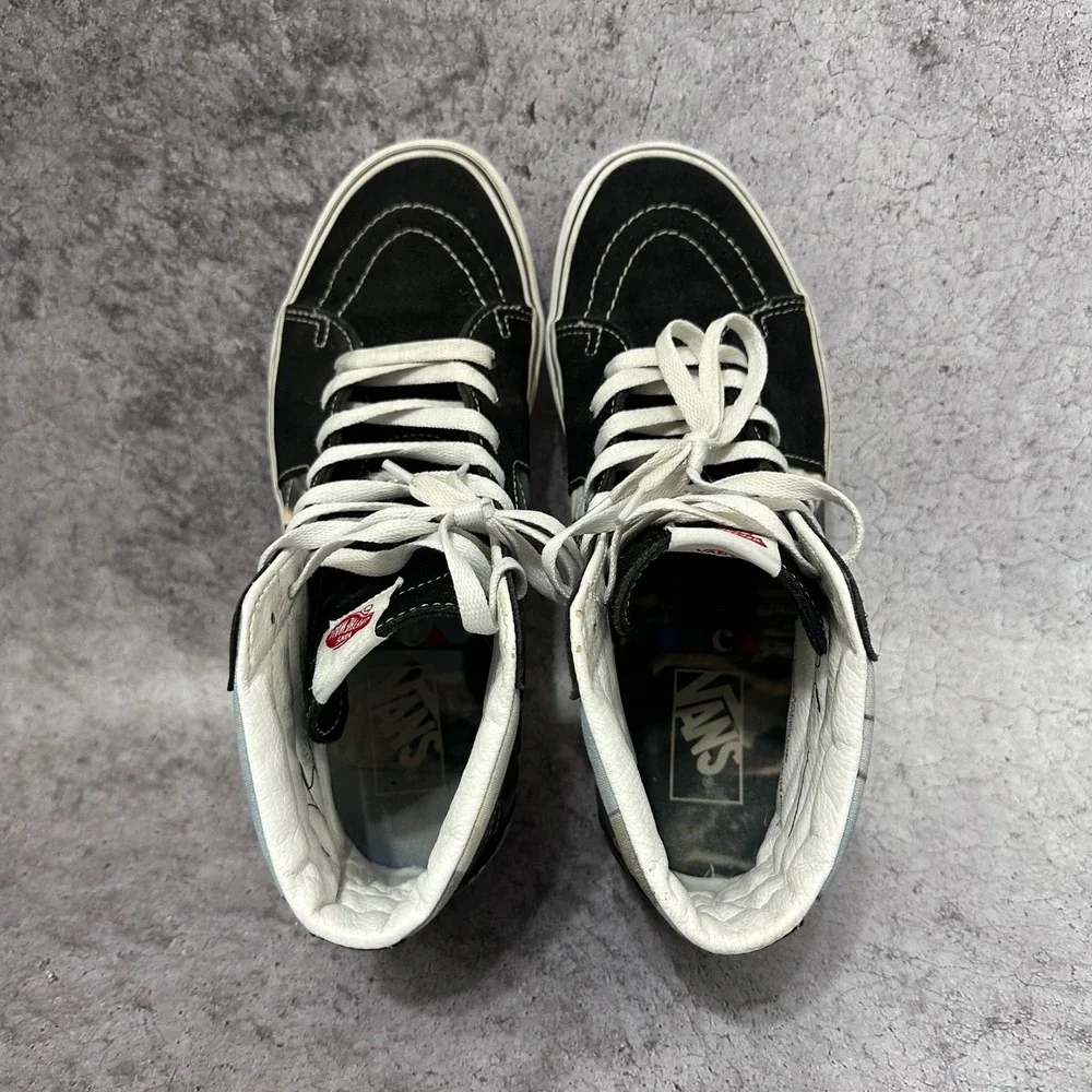 Vans Sk8-Hi MOCA Frances Stark Mens 10 Black Graphic Print High Top Sneakers